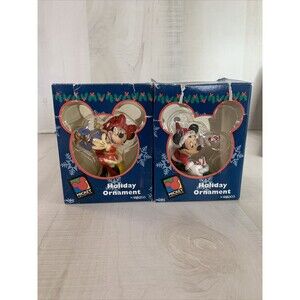 DISNEY Mickey Unlimited ENESCO Christmas Holiday Ornament Minnie And Mickey